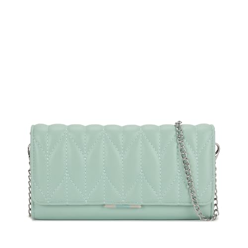 Image of Fastrack Zenith Women's Quilted Clutch | Detachable Chain, Card & Cash Slots, Magnetic Flap | Evening Clutch
