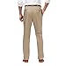 Haggar Mens Premium No-Iron Classic-fit Expandable-Waist Pleat-Front Casual Pants, Khaki, 32W x 30L US