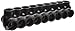 Morris Products 97867 Mountable Multi-Cable Connector, Insulated, Dual Entry, Black, 7 Ports, 5/16" Allen Hex, 600 - 4 Wire Range