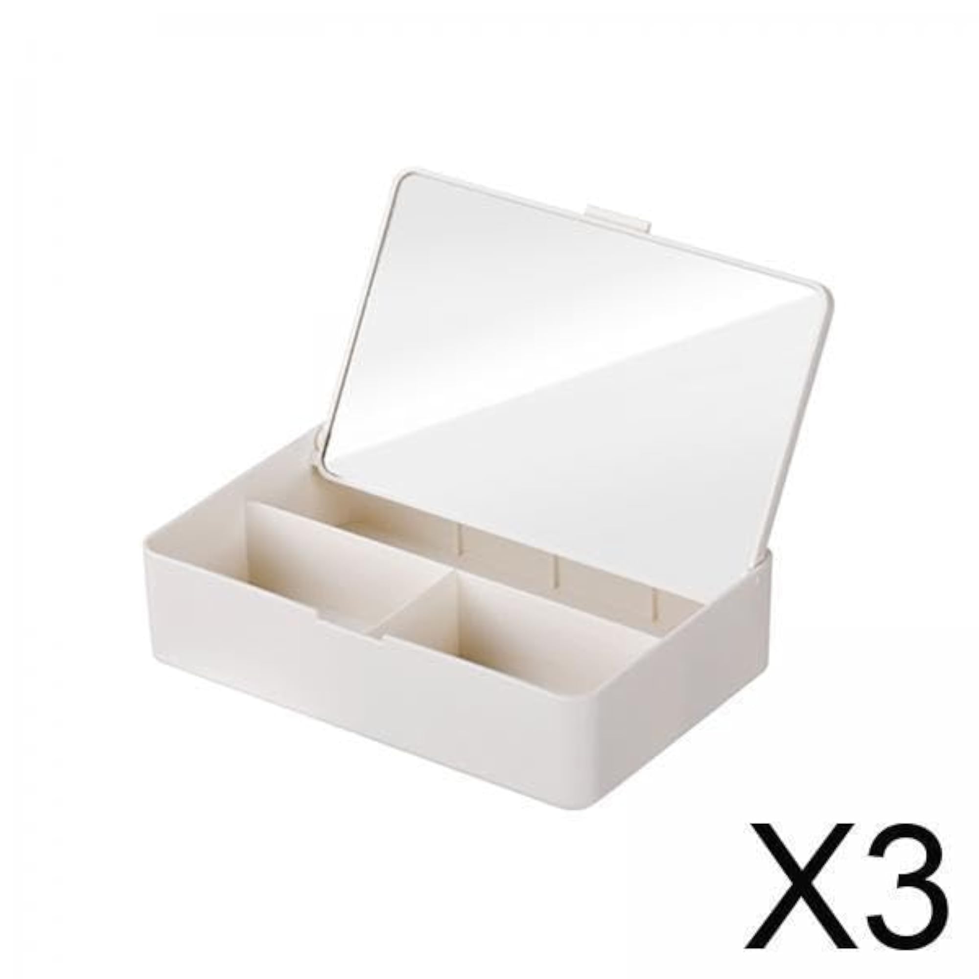 3xMakeup Organizer Case with Mirror