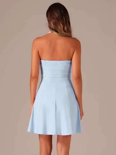 Image of Allegra K Women's Sexy Strapless Party Dress Sweetheart Neck Sleeveless Mini Tube Top Dresses