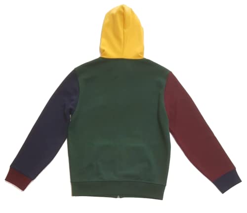 Image of Polo Ralph Lauren Double Knit Tech Fleece Hoodie (Medium, Green Colorblock)