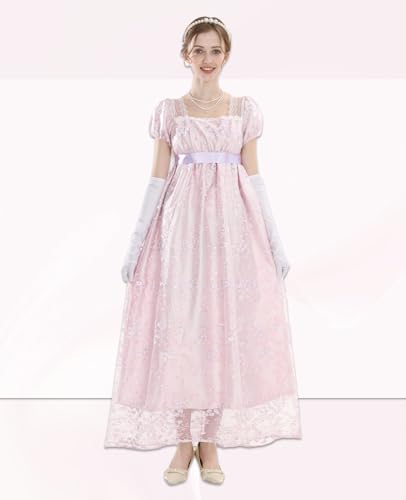 Image of NSPSTT Women Girls American Pioneer Colonial Dress Prairie Costume