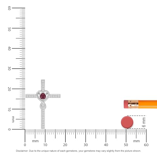 Natural Gemstone with Moissanite Infinity Cross Pendant Necklaces for Women in Silver/18K Yellow/Rose Gold Vermeil,Birthstone Jewelry Gifts for Her Birthday,Anniversary,Party, Mothers Day,Valentines3