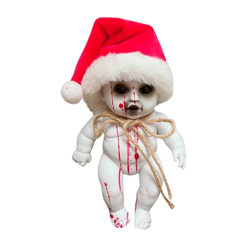Muñeca Bebé de Miedo - Muñeca Gótica Sangrienta de Halloween | Figura de Terror de PVC con Detalles Realistas, de Casa Embrujada, Decoración Espeluznante para Interior Exterior Jardín, Fiesta y