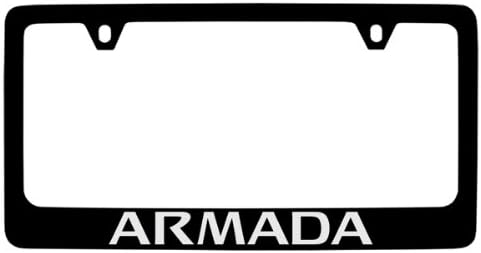 Nissan Armada Black Coated Metal License Plate Frame Holder