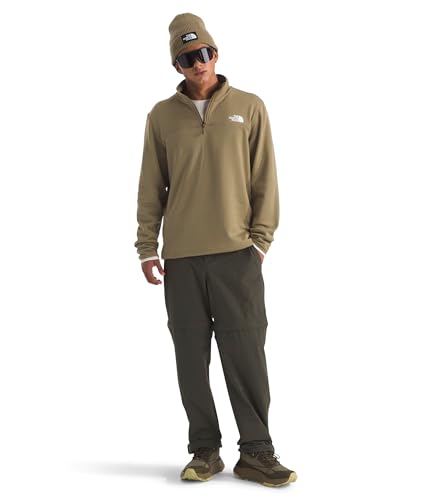 Image of THE NORTH FACE mens Cedar Trail Grid Fleece Quarter Zip Jacket | Cold Weather Top With Durable, Reinforced Bindings