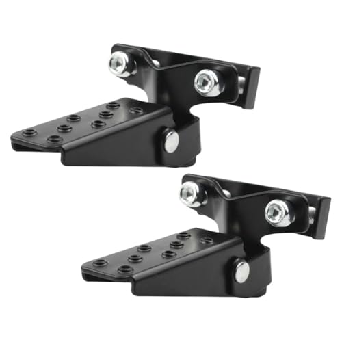 Repose-pieds pliables pour moto en métal avec fixation par pince 1/2 paire
