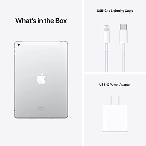 Image of Apple iPad (9th Generation, 10.2-inch, 2021), 64GB, Wi-Fi + Cellular, Silver (Renewed Premium)