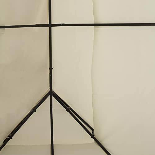 Outsunny 3x4m Gazebo Replacement Roof Canopy 2 Tier Top UV Cover Garden Patio Outdoor Sun Awning Shelters Cream (TOP COVER ONLY)