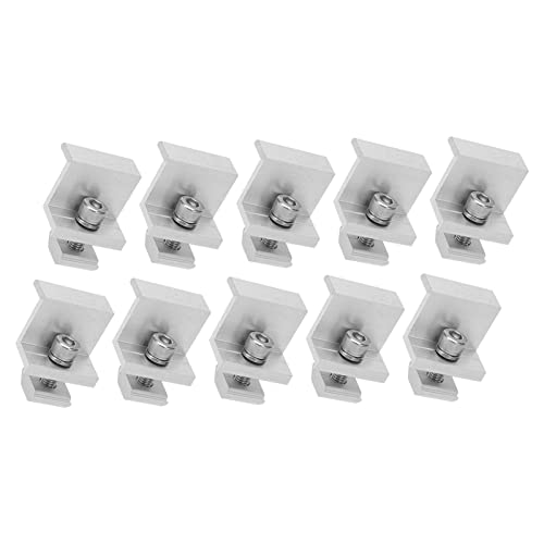 Suporte de Montagem de Painel Solar, Braçadeira de Extremidade Ajustável de Alumínio 10PCS para Prot