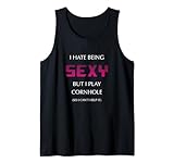 odio essere sexy ma sono un sacco per giocatori cornhole canotta