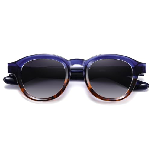 Retro Style Round Sunglasses Women Tr90 Acetate Temple Polarized Sun Glasses Men Uv400 Eyeglasses Unisex3