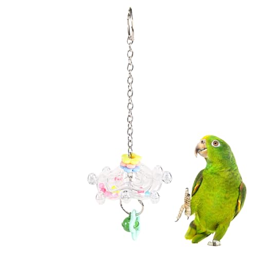 Bird Toys - 360-degree Rotating Pet Enrichment Supplies, 7.87 Inches Colorful Parakeet Toys Wheel For Macaws Lovebird Conures Co