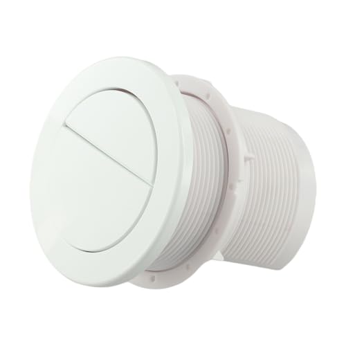 NEIQIUWING Cisterna de dos niveles con botón pulsador, carcasa de ABS cromado, diseño redondo para cisternas empotradas modernas, disponible en plata, blanco, negro y oro