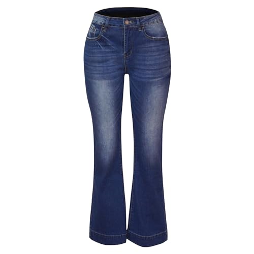 Jean droit femme en denim classique avec poches latérales élégant