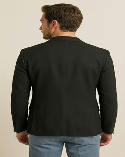 Image of PERFECT PRODUCTIONS Mens Black Blazer Slim Fit, Mens Black Blazer for Advocates