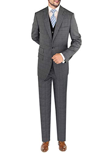 DTI BB Signature Italian Men's Vested Wool Suit 3 Piece Extra Pant Total 4 Piece