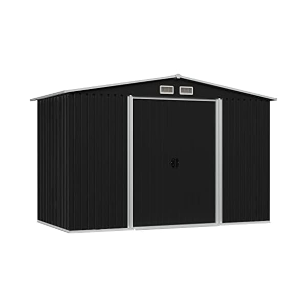 Leepesx Geräteschuppen, Gerätehaus, Gartenhütte, Fahrradgarage, Gartenschuppen, Gartenhã¤User & Aufbewahrung, Anthrazit…