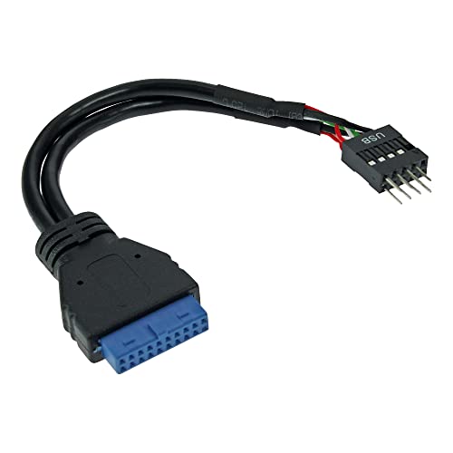 InLine 33446I USB 3.0 zu 2.0 Adapterkabel intern, USB 3.0 auf USB 2.0 Pfostenanschluss, 0,15m