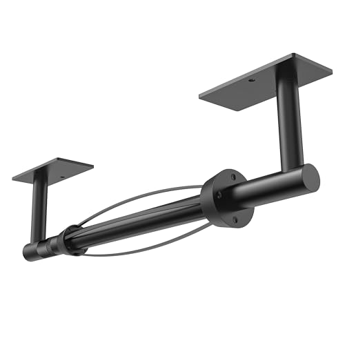 Image of RUACQ Paper Towel Holder Under Cabinet, One Hand Tearing Paper Towel Holder with Damping Effect, Wall Mount & Adhesive Stainless Steel Paper Roll Holder for Kitchen Bathroom (Matte Black)