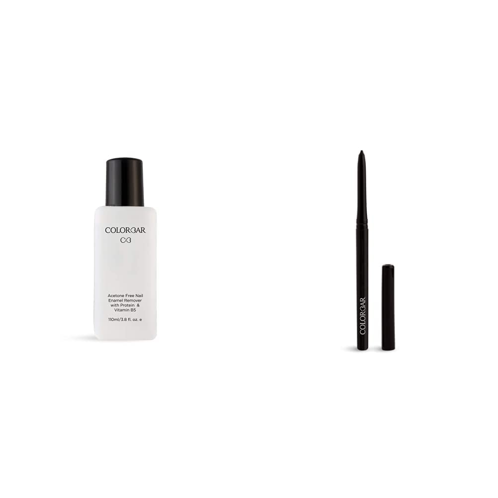 Colorbar Nail Polish Remover, 110ml And Colorbar Mesmereyes Kajal, Black 001, 0.35g-image-49