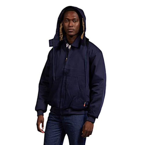 Image of Rasco FR Men's Duck Hooded Jacket, Designed in the USA, Removable Hood, Front Pouch Pockets, CAT 3, NFPA 2112