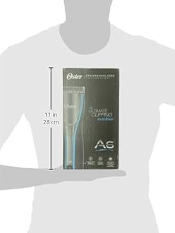 Oster A6 Cool Comfort Heavy Duty Pet Grooming Clippers with Detachable CryogenX #10 Blade, 3 Speed, Aqua Sky (078006-000-000)