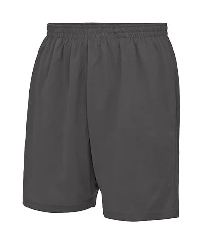 AWDis Just Cool JC080 Mens Cool Mesh Lined Shorts - Charcoal - XL