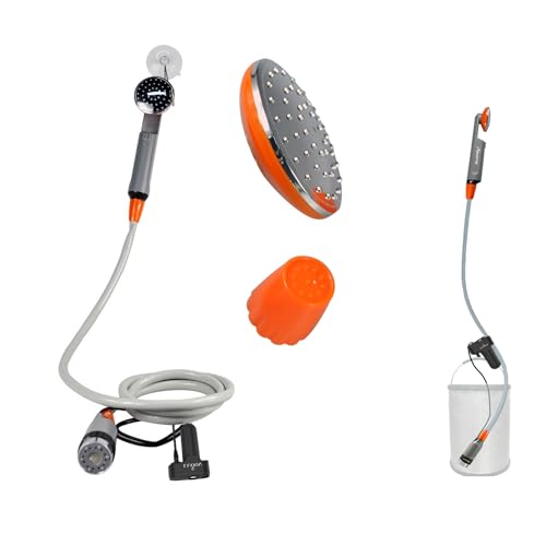 DUCHA PORTÁTIL COSWE PARA CAMPING, BOMBA AL AIRE LIBRE CON BATERÍA RECARGABLE DE 4400mAH Y LUZ LED 130LM PARA CAMPING, SENDERISMO, PLAYA Y JARDÍN miniatura 1