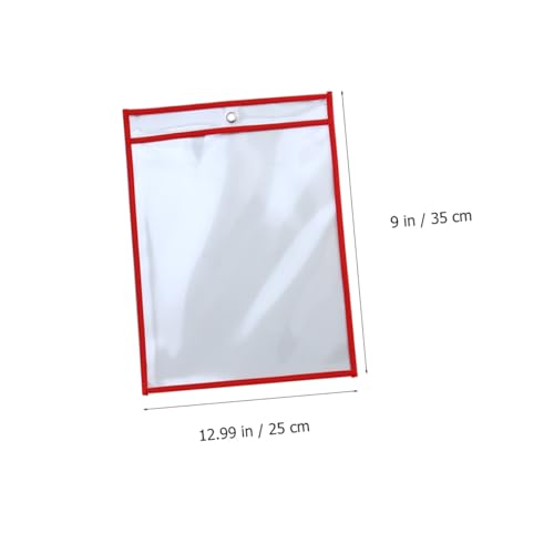 HOLIDYOYO 用乾式消去ファイルポケット 製再利用可能収納バッグ 透明防水ドライイレースドキュメントスリーブ 属リング付き持ち運び便利 学