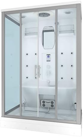 Bild 4 - AcquaVapore Dampfdusche Sauna Dusche Duschkabine D27-EH-EC-EA-ALL 140x90 cm MIT 2K Scheiben Versiegelung