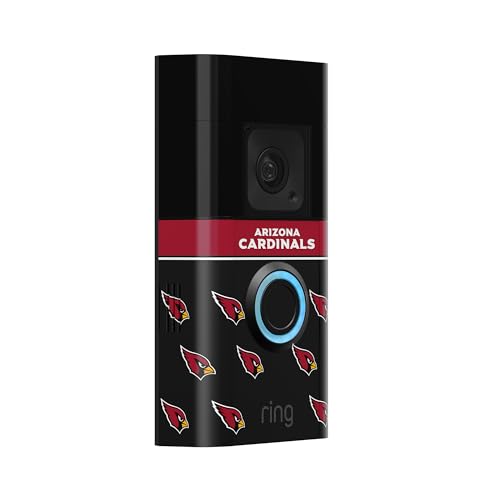 Image of All-New Limited Edition, Official NFL Faceplate for Ring Doorbells - Video Doorbell 3, Video Doorbell 3 Plus, Video Doorbell 4, Battery Doorbell Plus, and Battery Doorbell Pro | Arizona Cardinals