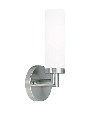 Image of Livex Lighting 10103-91 Aero 1-Light Wall Sconce, Brushed Nickel