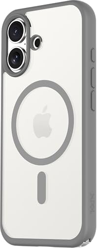 Image of TEKNE Hybrid Protective Case for iPhone 17 | MagSafe Compatible | Shockproof Bubble Corners | TPU + Polycarbonate | Raised Edge Protection | Slim Back Cover (Grey)