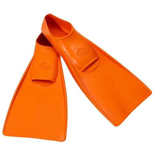 Flipper SwimSafe 1130 - pinne da nuoto per bambini e ragazzi, di colore arancione, misura 28 - 30, in gomma naturale, come ausilio al nuoto