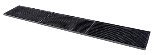 Beaumont Black Rubber Bar Mat 15x30cm
