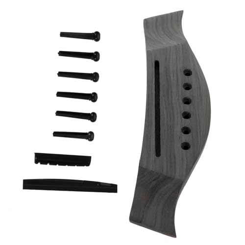 CIMAXIC フォークギターブリッジセット 木製サドルとナット ギターパーツ 修理用アクセサリー 音質向上用 色指定不可