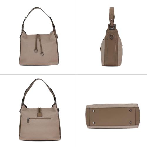 Image of Designer Soft Leather Textured Large Capacity Shoulder Bag Trendy Crossbody Handbag For Women Bag Hobo Tote Purse