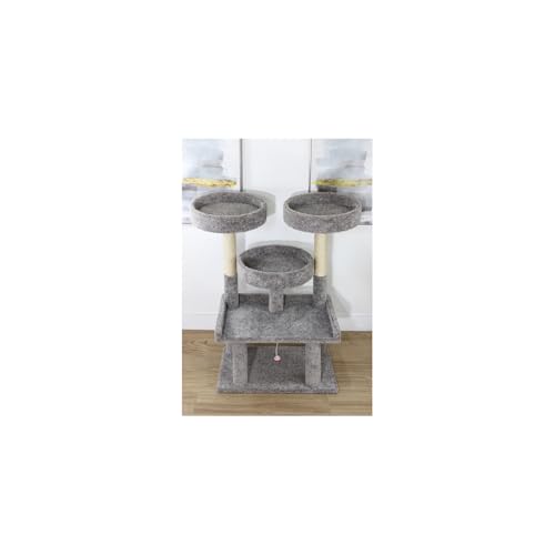 Árbol para gatos XXL resistente 46 in gris miniatura 2