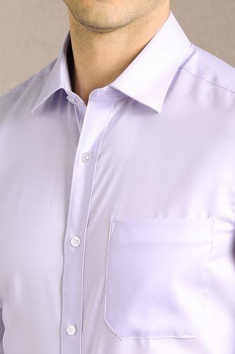 Image of Louis Philippe Men's Regular Fit Easy to Iron Everyday wear Premium Cotton Full Sleeve Solid Formal Shirt