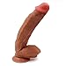 Nabini 12 inch Liquid Silicone Dildo - Lifelike Huge Dong - Strong Suction Cup - Realistic and Extremely Soft Adult Toy - 100% Waterproof Big Size Adult Sex Toy