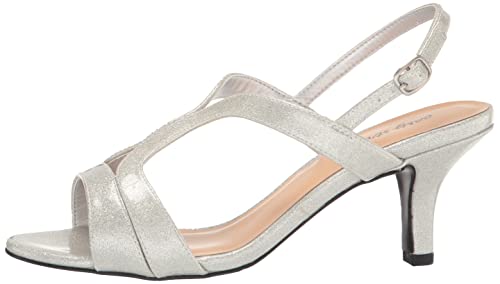 Easy Street Women's Bree Dress Sandal Heeled, Silver Patent Glitter, 8.5 #TOP7