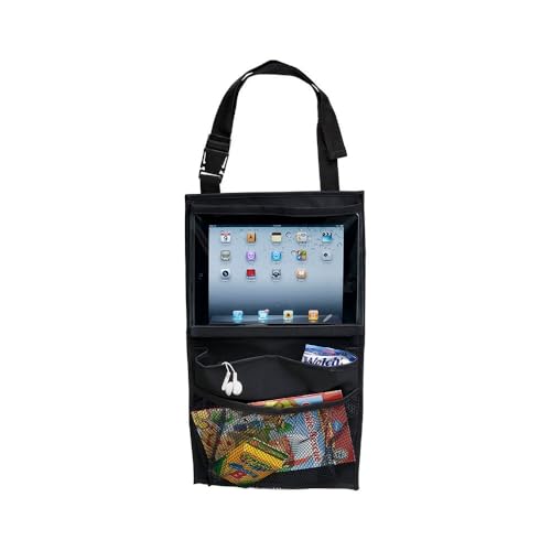 High Road Car Seat Organizer for Kids with Clear Vinyl Tablet Pocket and 2 Storage Pockets