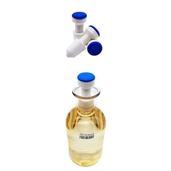 D1025-BLUE BOD Bottle Stopper, Plastic, Blue Cap, 25/PK