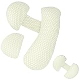 Olive Moon Maternity Pregnancy Back Support Pillow | Breathable Coton Cushion for Prenatal & Postpartum Comfort | Washable Cover, Lower Back Relief for Sleeping, Resting, or Nursing