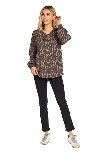 Top léopard marron XL idéal pour une tenue décontractée chic en terrasse - 3