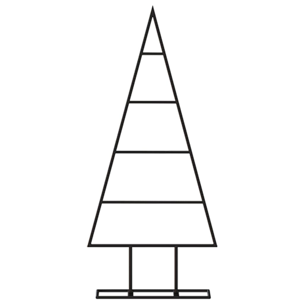 vidaXL Albero di Natale Decorativo in Metallo Nero 60 cm