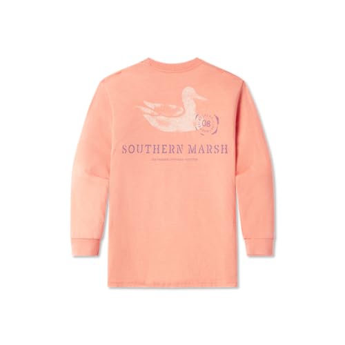 Southern Marsh Youth’s SEAWASH Stamped Duck T-Shirt – Long Sleeve Casual Graphic Tee