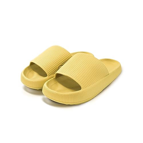 Image of Cloud Slides For Women And Men - Comfy Non Slip Indoors Slippers For Shower Spa Pool College Outdoors Slides - Soft And Cozy Open Toe House Sandals Thick Soles